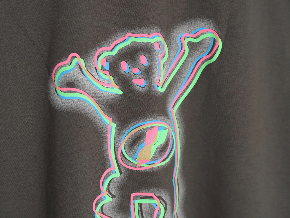 We11 Done Colorful Phantom Bear Print Short Sleeve T-shirt TSK1