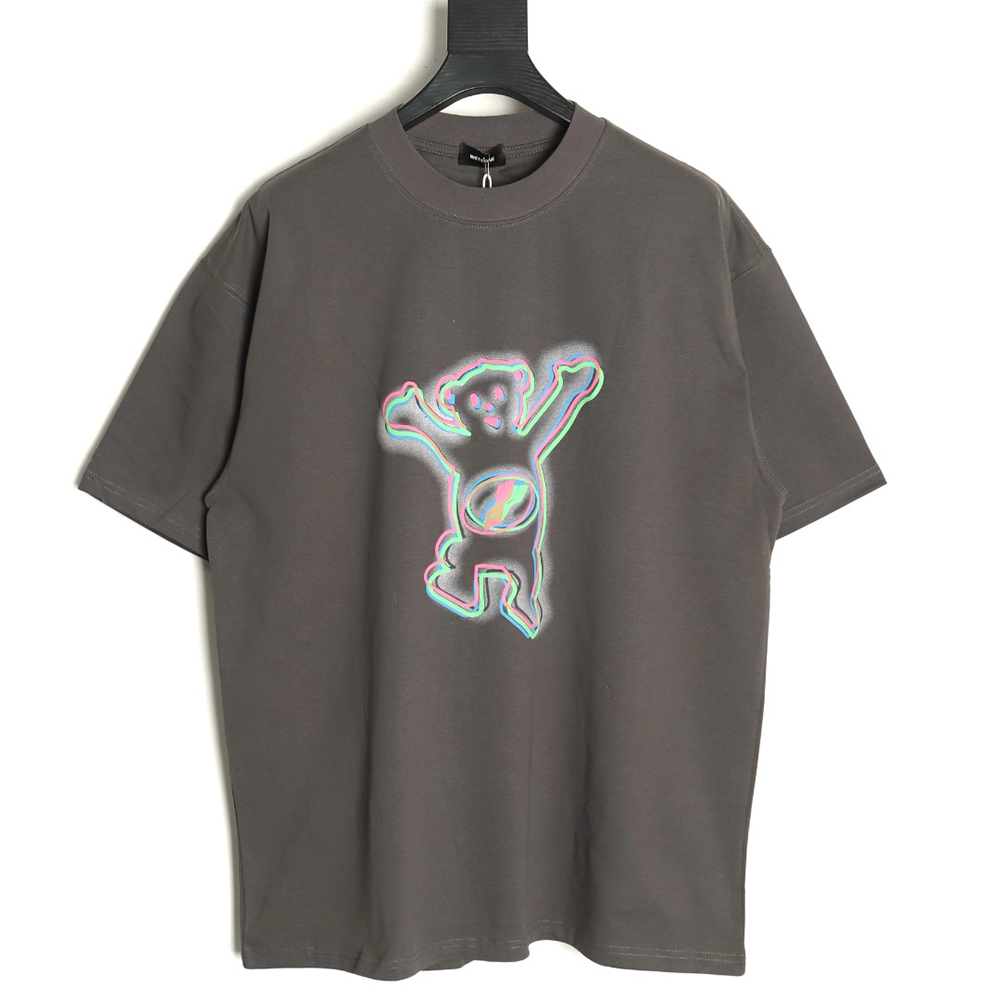 We11 Done Colorful Phantom Bear Print Short Sleeve T-shirt TSK1