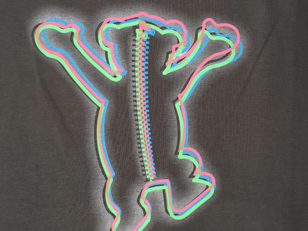 We11 Done Colorful Phantom Bear Print Short Sleeve T-shirt TSK1