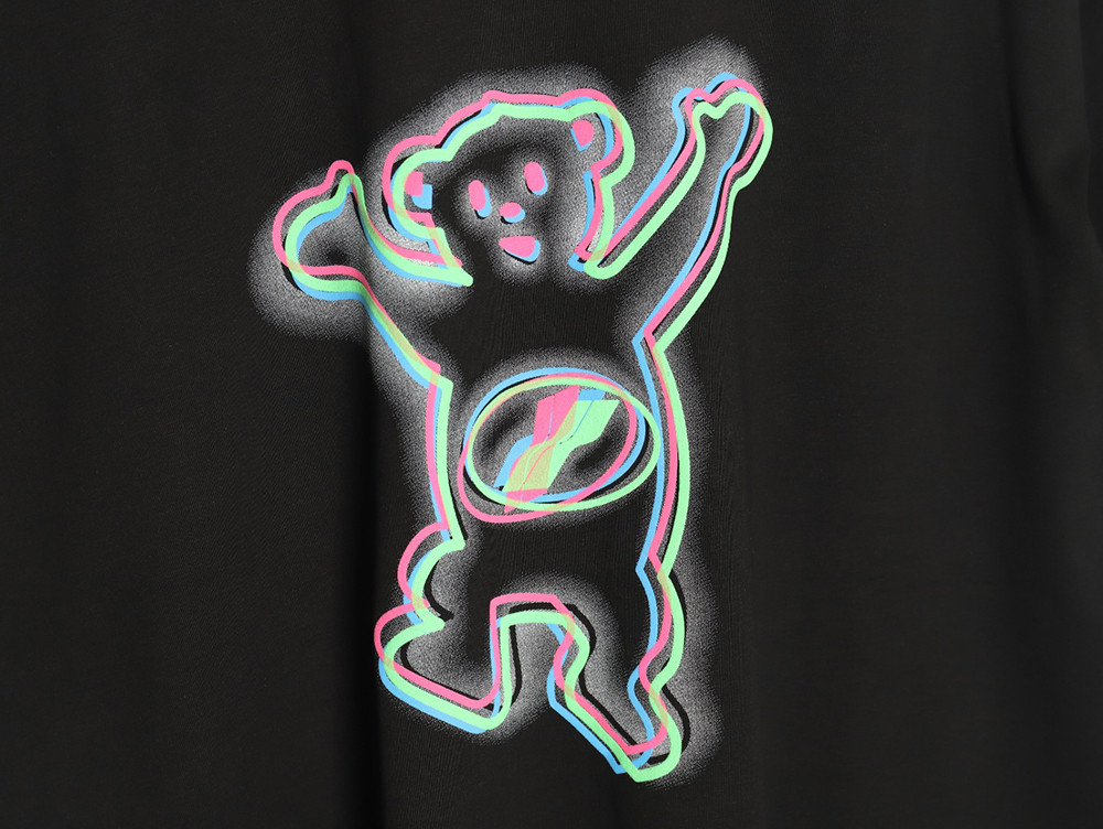 We11 Done Colorful Phantom Bear Print Short Sleeve T-shirt TSK2