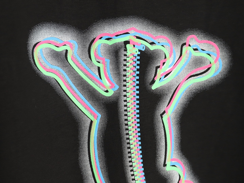 We11 Done Colorful Phantom Bear Print Short Sleeve T-shirt TSK2