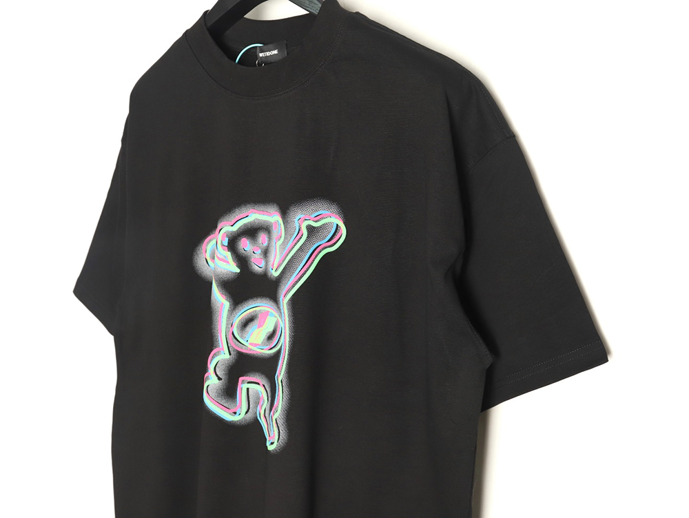 We11 Done Colorful Phantom Bear Print Short Sleeve T-shirt TSK2