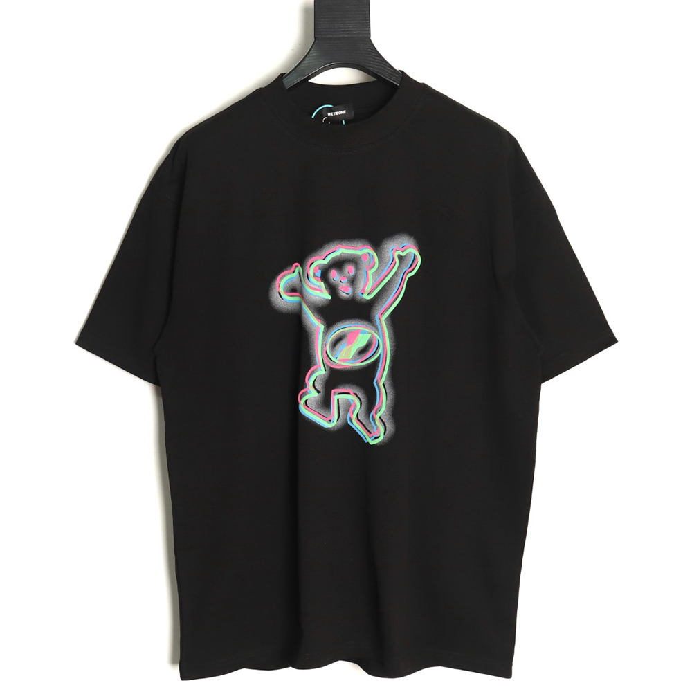We11 Done Colorful Phantom Bear Print Short Sleeve T-shirt TSK2