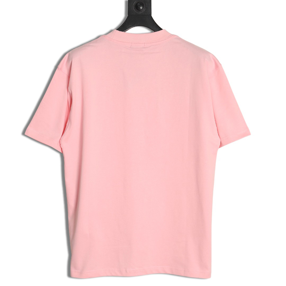 We11 Done leather label silicone 3D print short-sleeved T-shirt