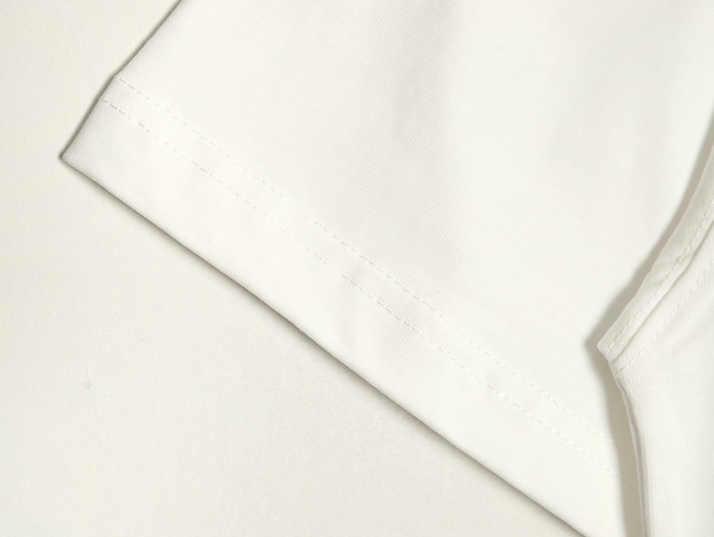 We11 Done leather label silicone 3D print short-sleeved T-shirt TSK1