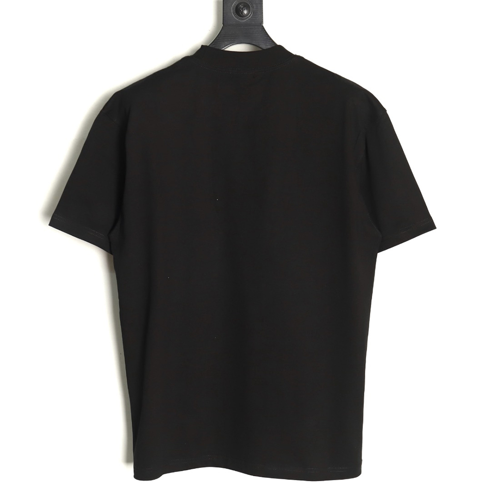 We11 Done leather label silicone 3D print short-sleeved T-shirt TSK2