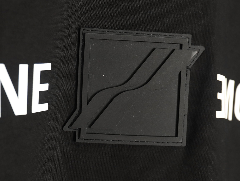 We11 Done leather label silicone 3D print short-sleeved T-shirt TSK2