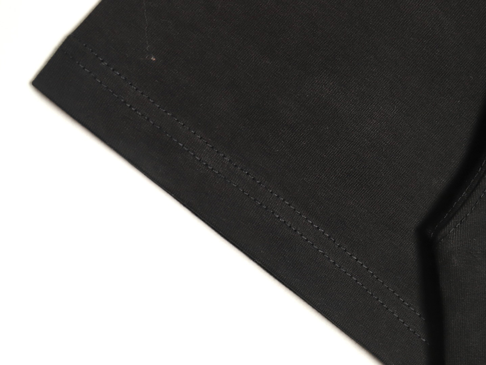 We11 Done leather label silicone 3D print short-sleeved T-shirt TSK2