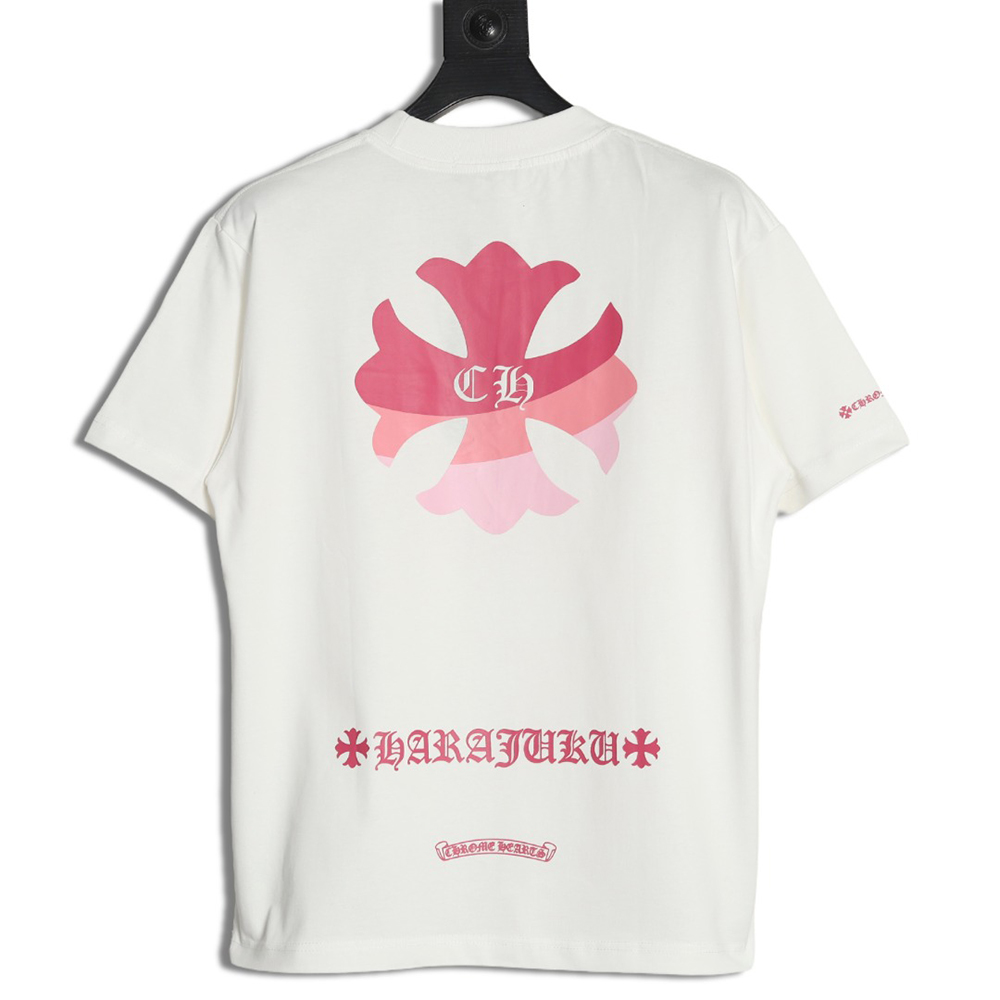 Ch**me He**ts purple horseshoe gradient logo short-sleeved t-shirt