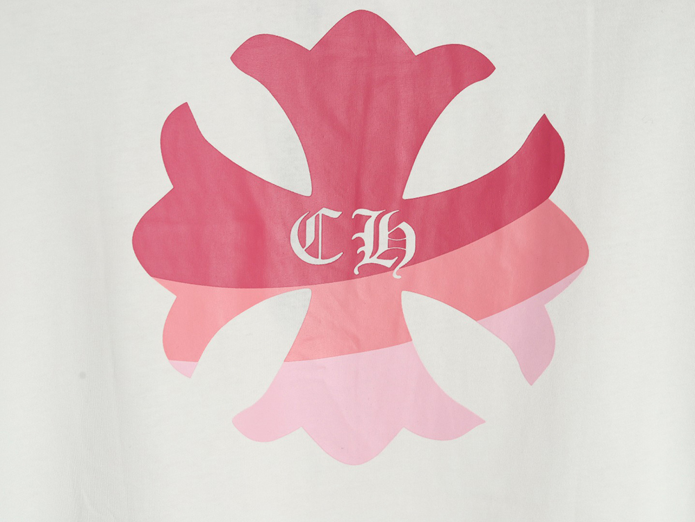 Ch**me He**ts purple horseshoe gradient logo short-sleeved t-shirt