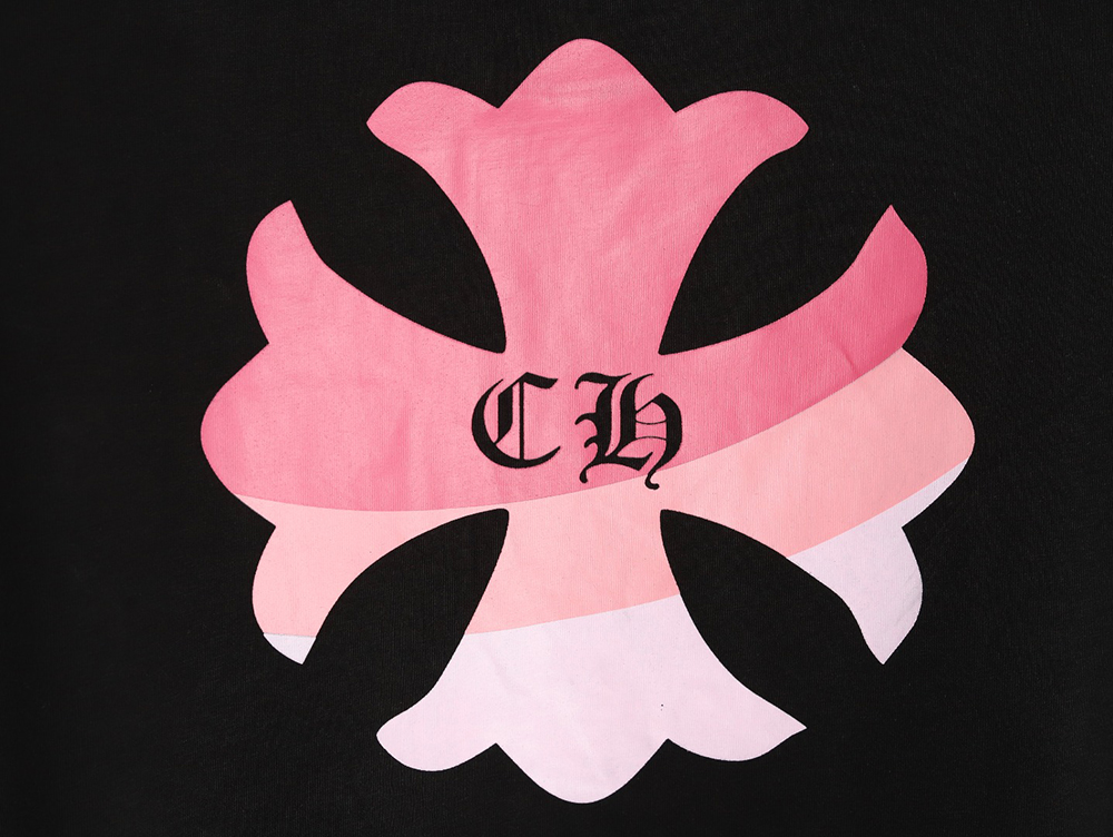 Ch**me He**ts purple horseshoe gradient logo short-sleeved t-shirt tsk1