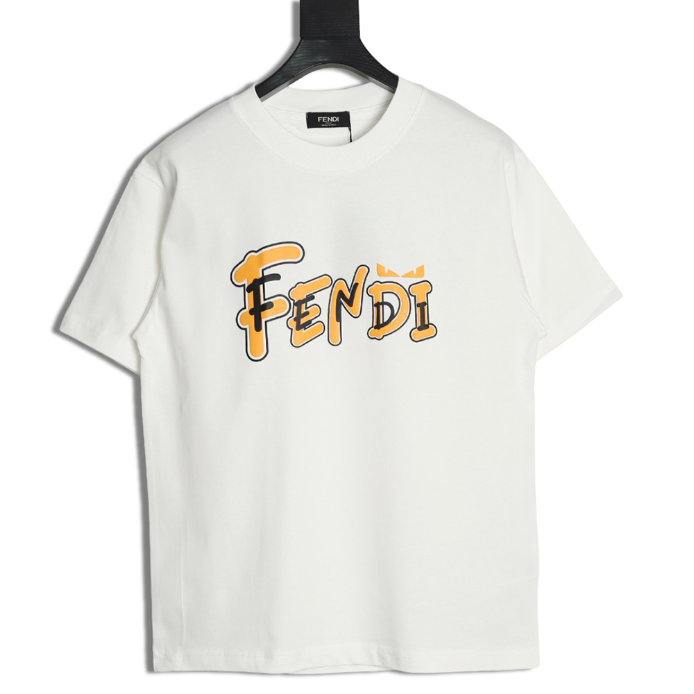 F**di overlapping letters small eyes short sleeve t-shirt