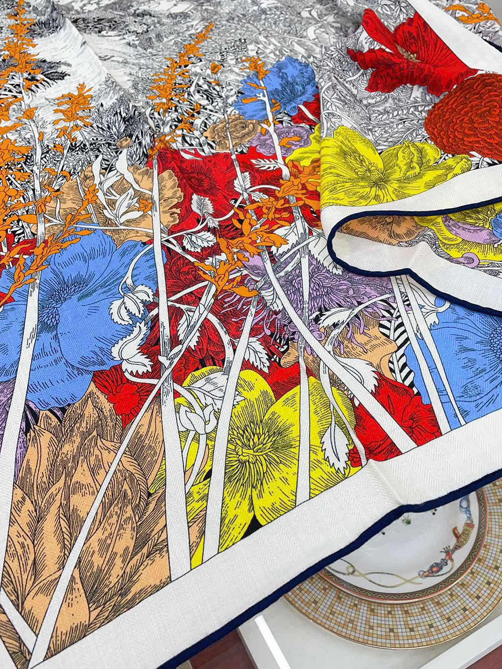 H**mes retour a la nature shawl 140*140cm