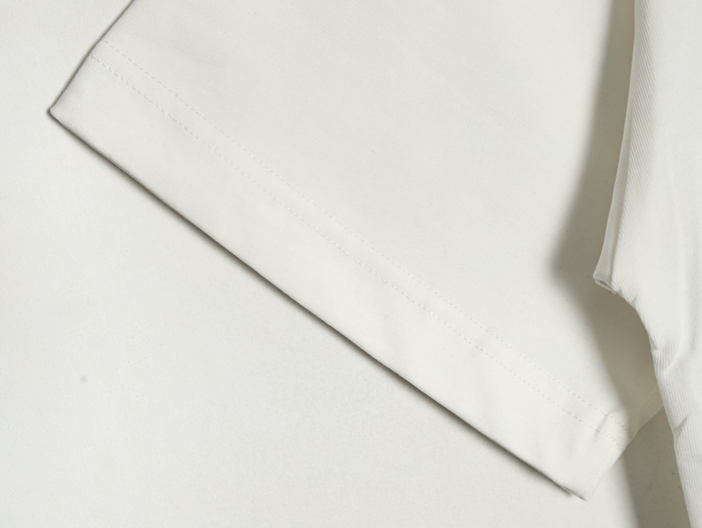 L0ew* colorful tassel embroidered short sleeve t-shirt