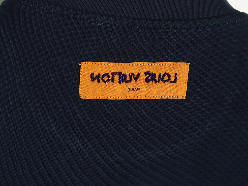 l0*is V*t0n tricolor beaded embroidered short-sleeved t-shirt tsk1