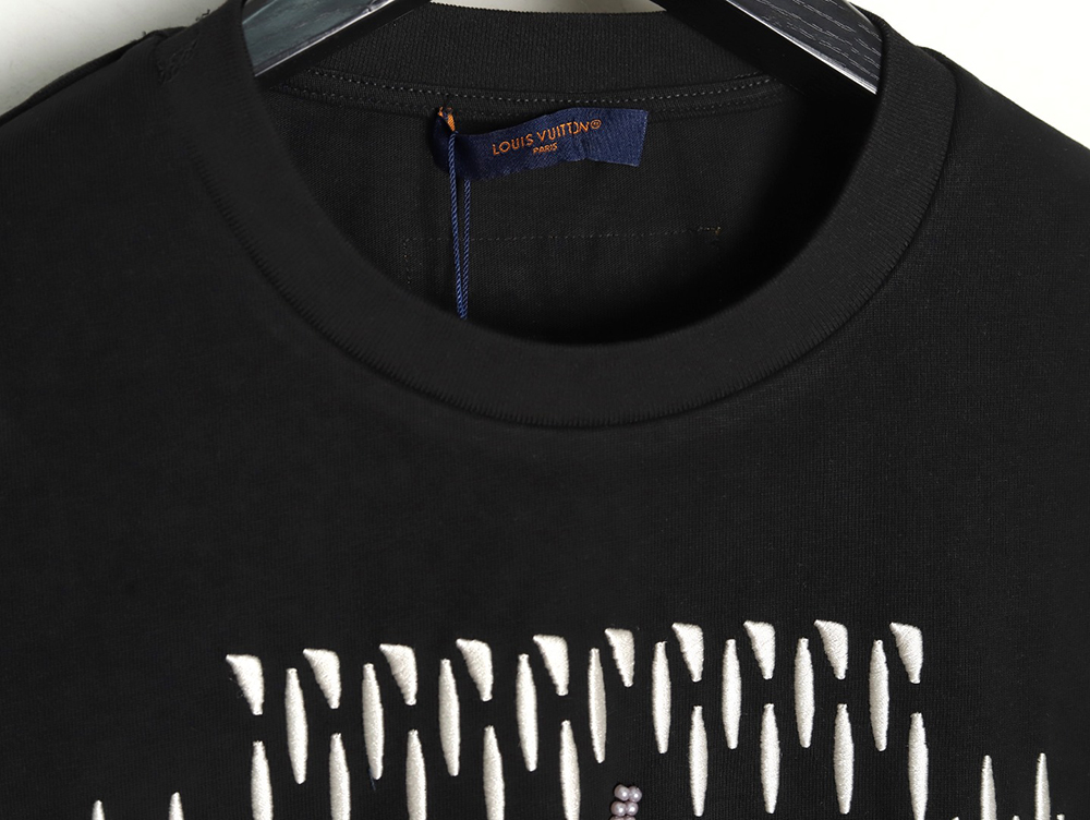 l0*is V*t0n tricolor beaded embroidered short-sleeved t-shirt tsk2