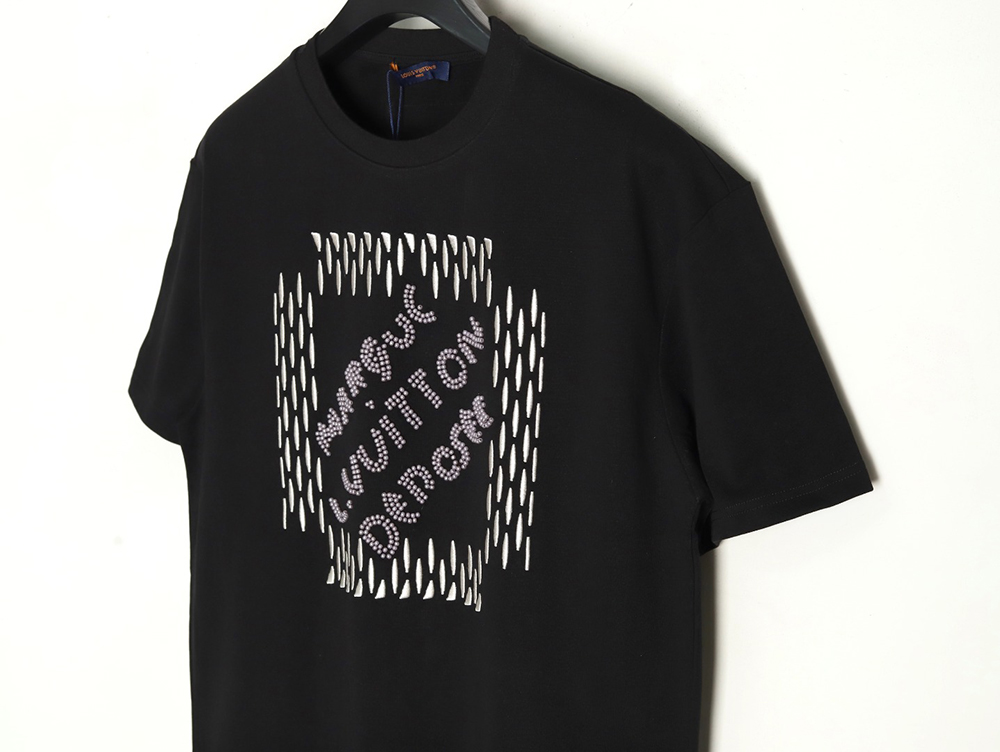 l0*is V*t0n tricolor beaded embroidered short-sleeved t-shirt tsk2