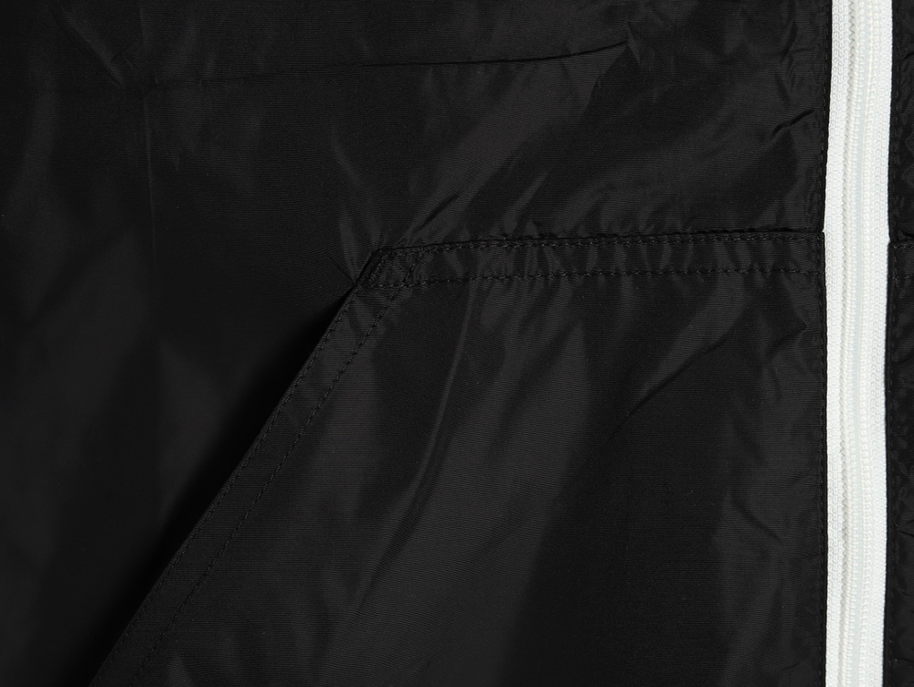 Pra*a white zipper camping hooded jacket