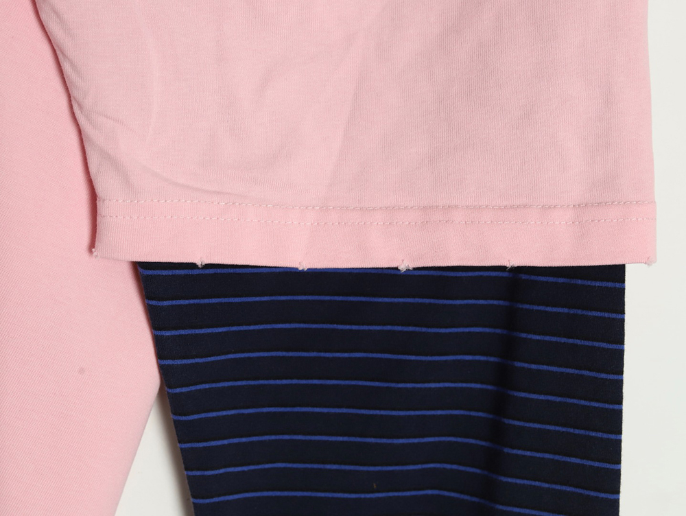 We11Done Double-sided bear striped stitching washed nostalgic T-shirt