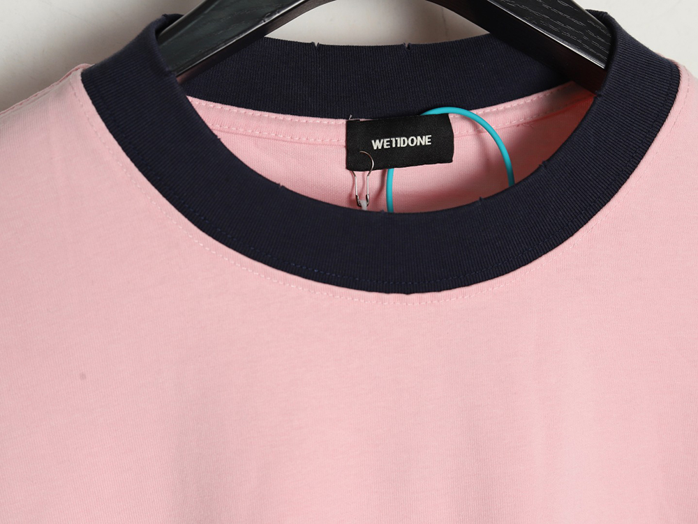 We11Done Double-sided bear striped stitching washed nostalgic T-shirt