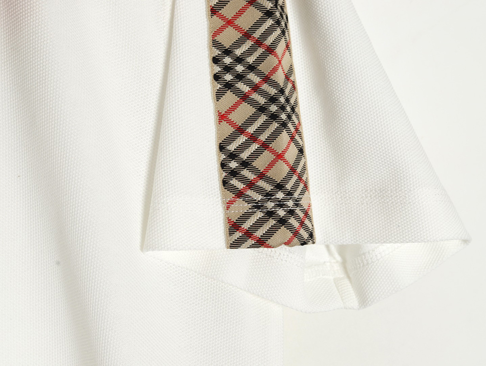 B**rry warhorse embroidery check shoulder short sleeve polo shirt