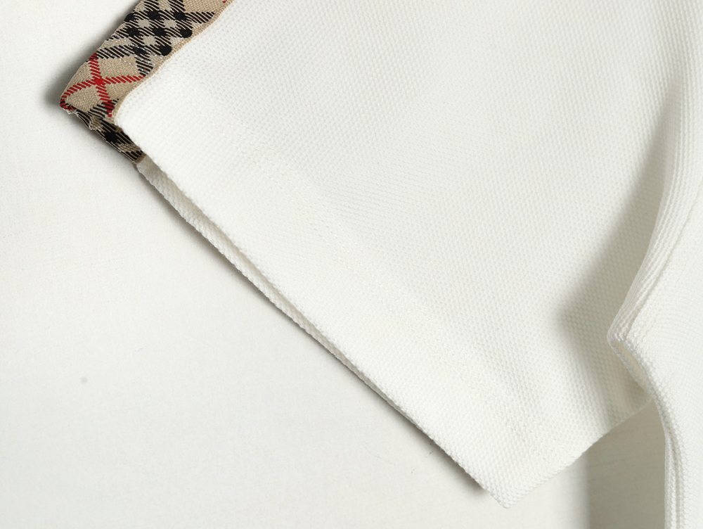 B**rry warhorse embroidery check shoulder short sleeve polo shirt