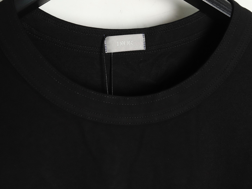 D*or & stone island embroidered letter compass short sleeve t-shirt tsk1