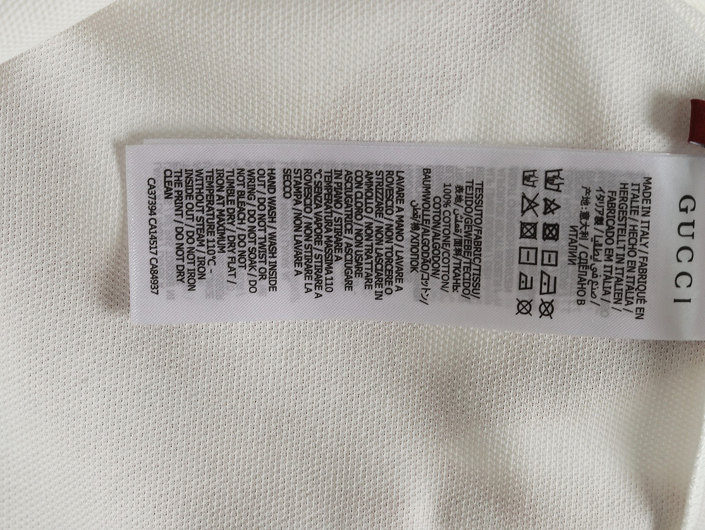 G*u*i contrasting collar lettering laser embroidery short sleeve polo shirt