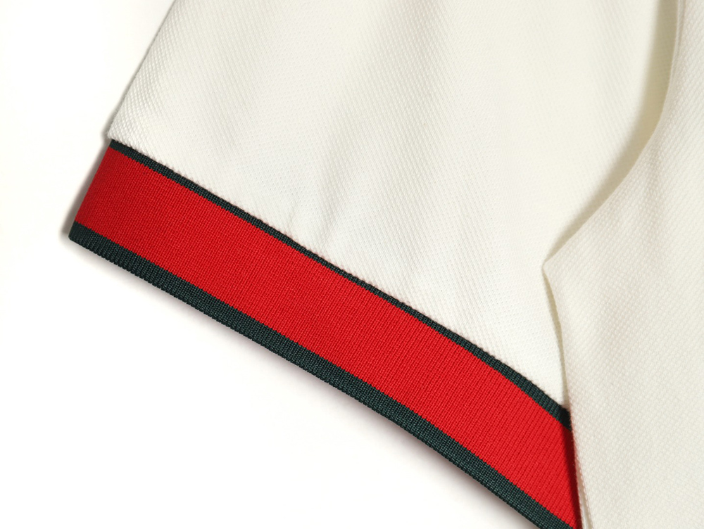 Moncler Running Man Embroidered Badge Short Sleeve Polo Shirt