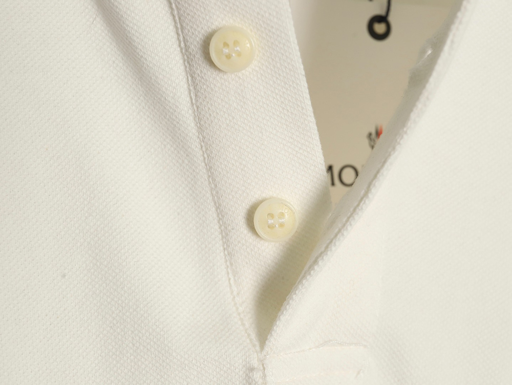 Moncler Running Man Embroidered Badge Short Sleeve Polo Shirt