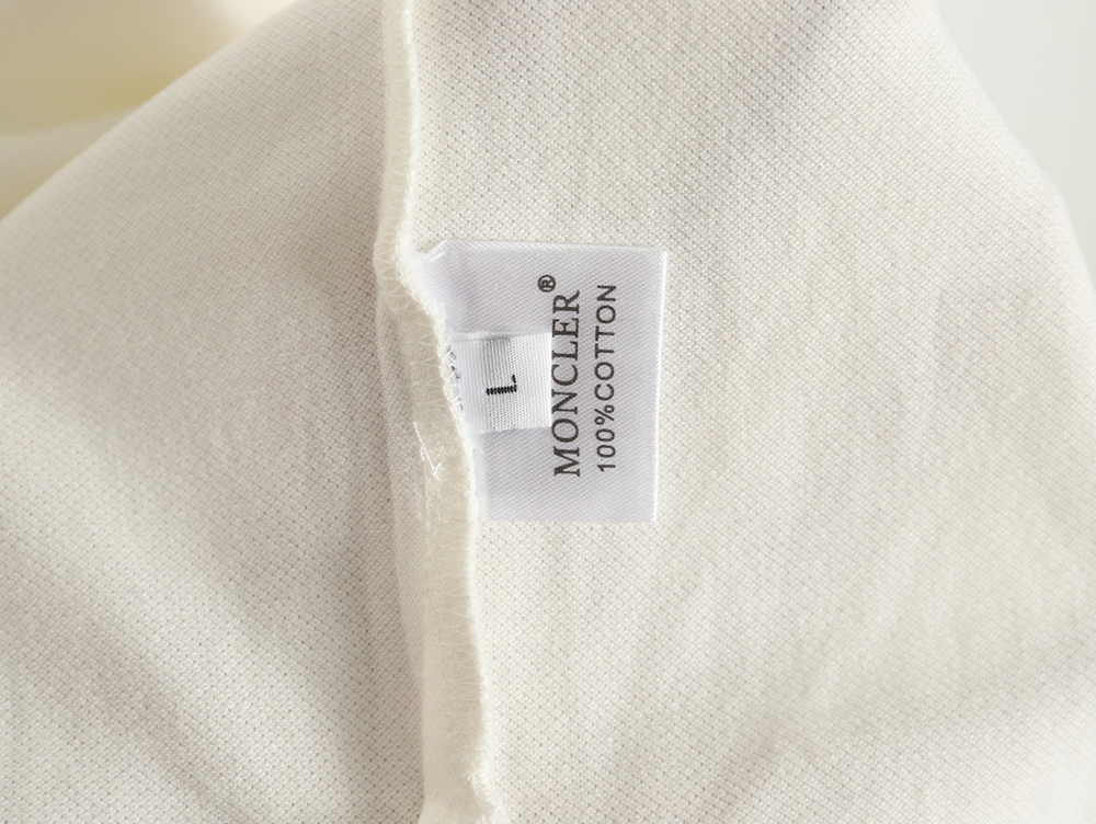 Moncler Running Man Embroidered Badge Short Sleeve Polo Shirt