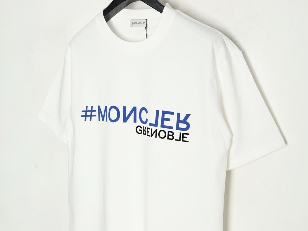 Moncler flocked letter short-sleeved T-shirt