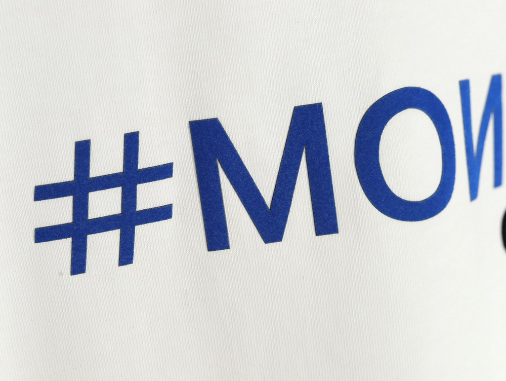 Moncler flocked letter short-sleeved T-shirt