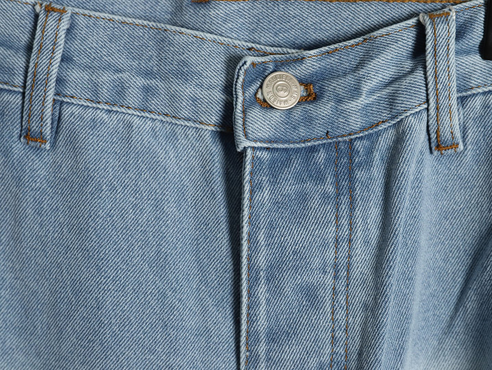 ma*s*n Ma*i*la distressed graffiti denim trousers