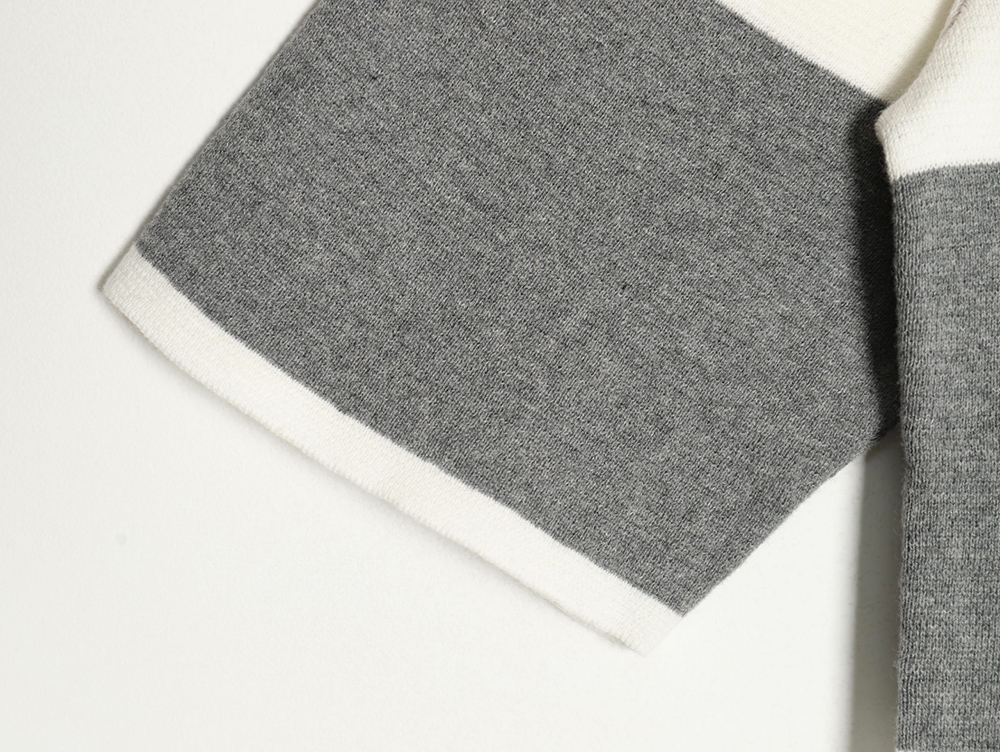 Thom Browne Striped Knit Polo Short Sleeve T-Shirt