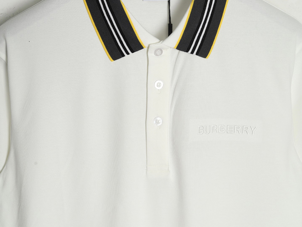 B**rry striped threaded polo short sleeve