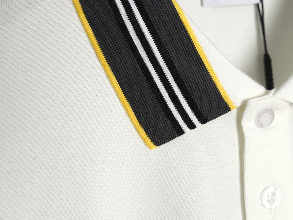 B**rry striped threaded polo short sleeve