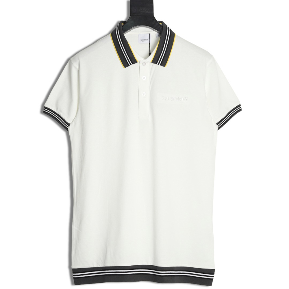 B**rry striped threaded polo short sleeve