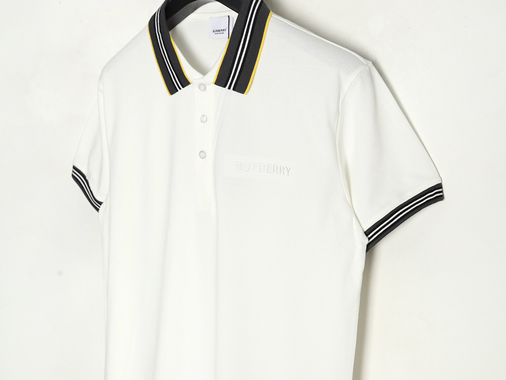 B**rry striped threaded polo short sleeve