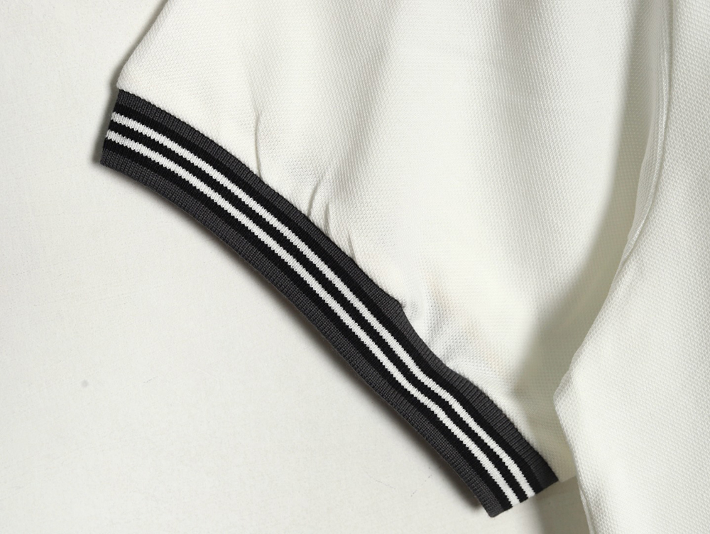 B**rry striped threaded polo short sleeve