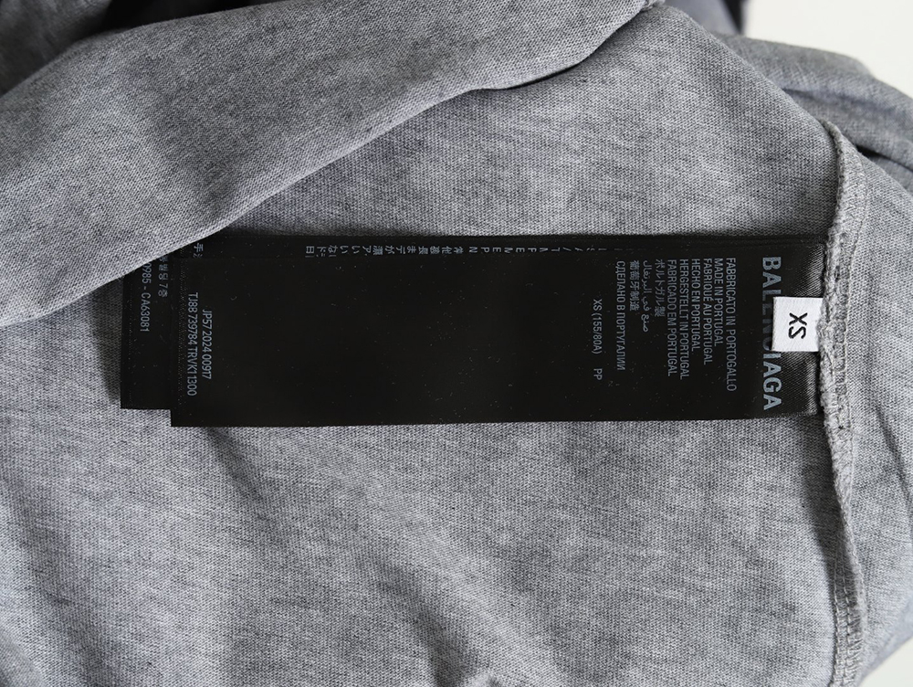 Ba*len*cia*ga grey masking tape short sleeve t-shirt