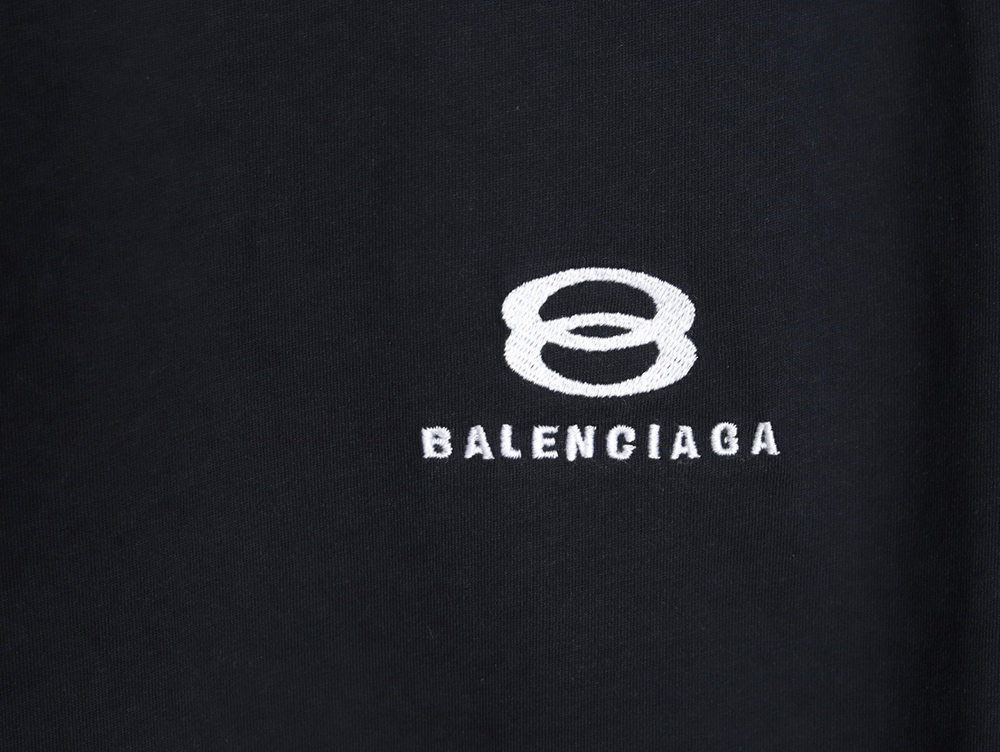 Ba*len*cia*ga web embroidered short-sleeved t-shirt
