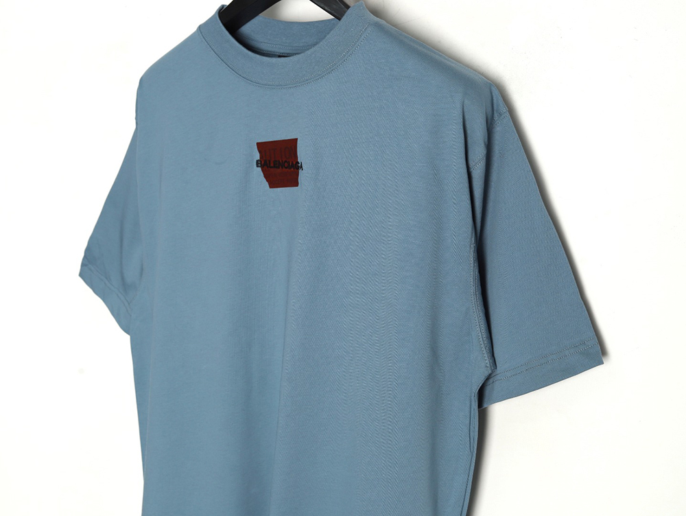 Ba*len*cia*ga masking paper red tape short sleeve t-shirt