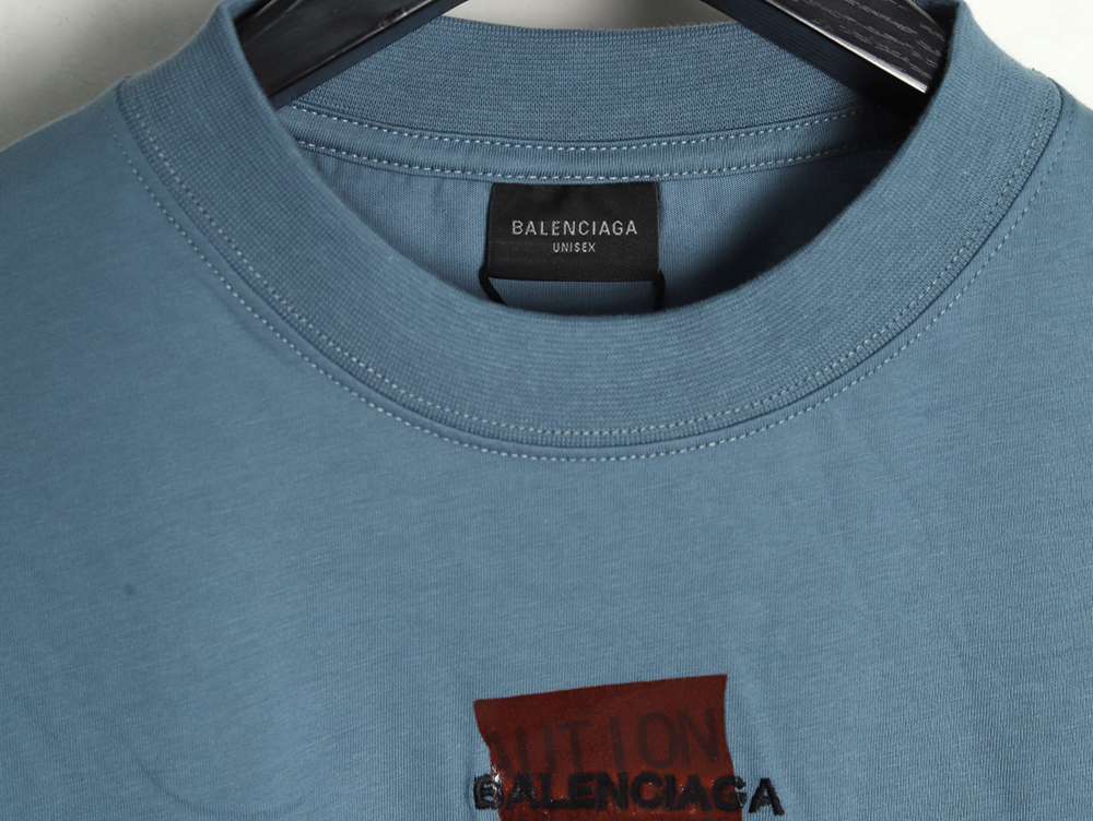 Ba*len*cia*ga masking paper red tape short sleeve t-shirt