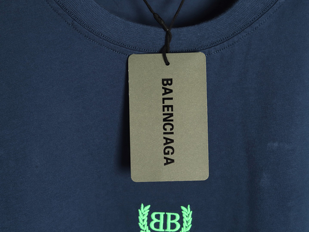 Ba*len*cia*ga wheat ear embroidered short-sleeved t-shirt