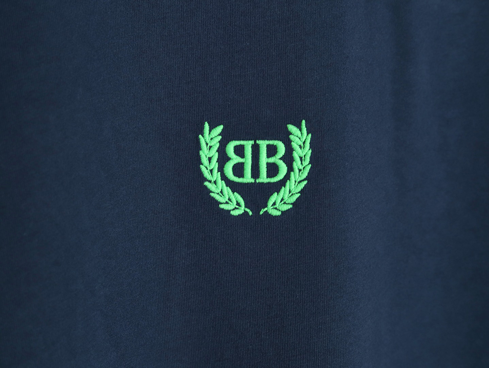 Ba*len*cia*ga wheat ear embroidered short-sleeved t-shirt