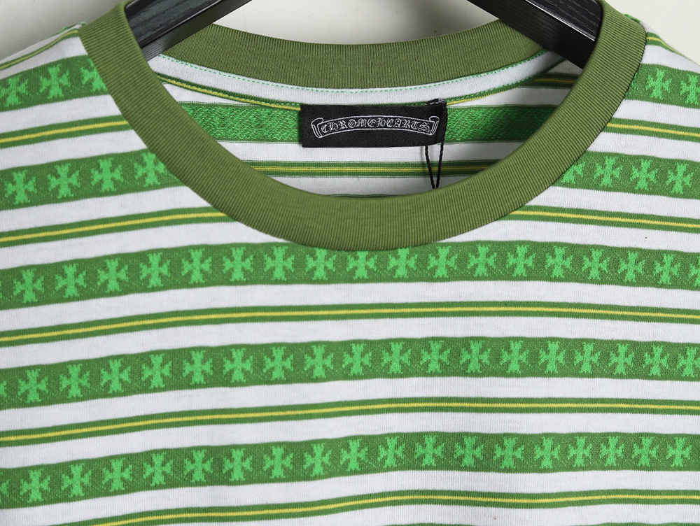 Ch**me He**ts striped cross short sleeve t-shirt tsk1