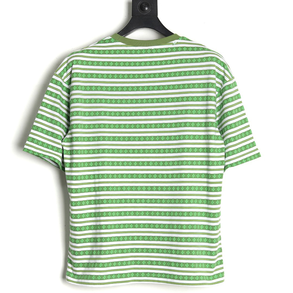 Ch**me He**ts striped cross short sleeve t-shirt tsk1