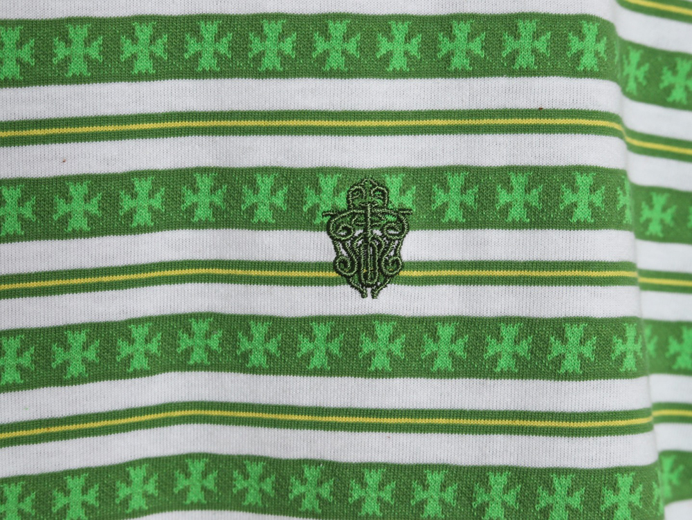 Ch**me He**ts striped cross short sleeve t-shirt tsk1