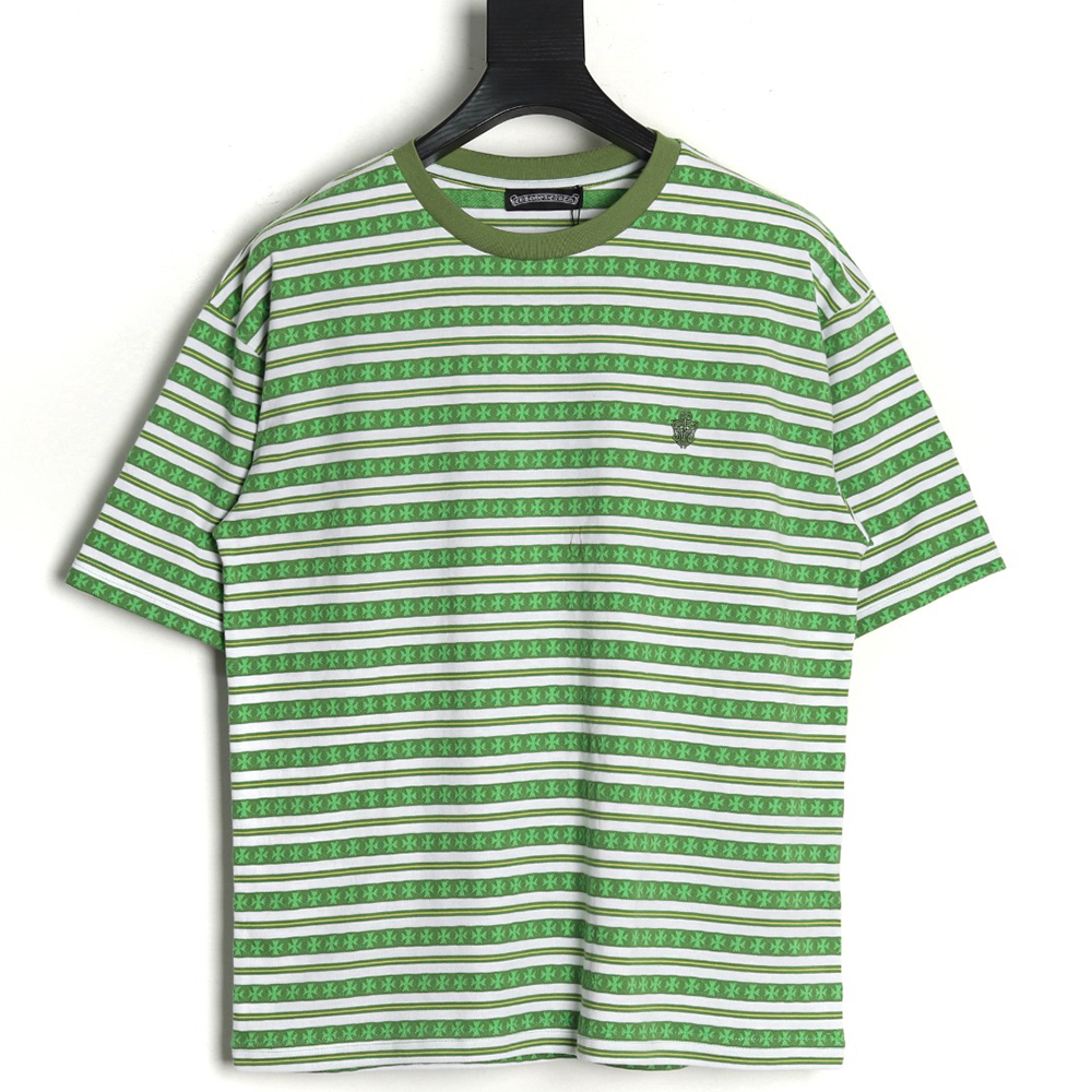 Ch**me He**ts striped cross short sleeve t-shirt tsk1